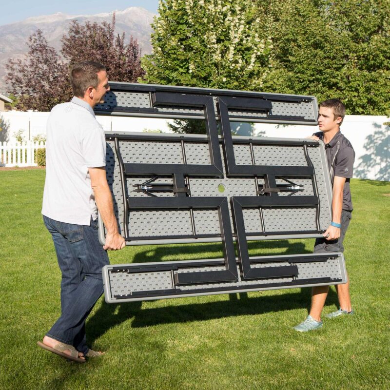 Lifetime Folding High-Density Polyethylene HDPE Picnic Table, Wilson Gray (60359) - Image 11