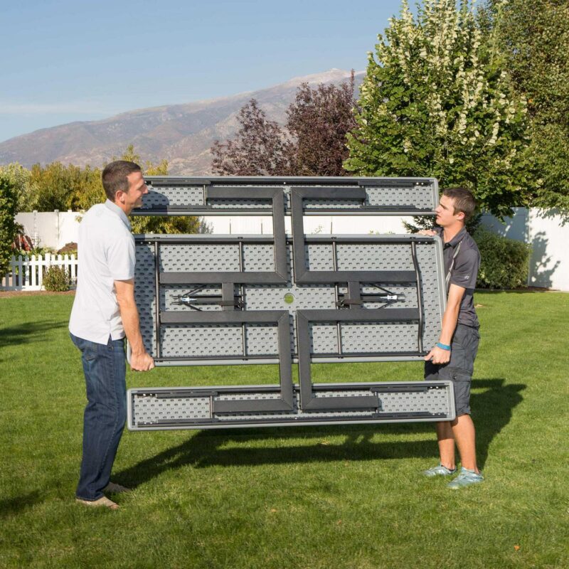 Lifetime Folding High-Density Polyethylene HDPE Picnic Table, Wilson Gray (60359) - Image 10
