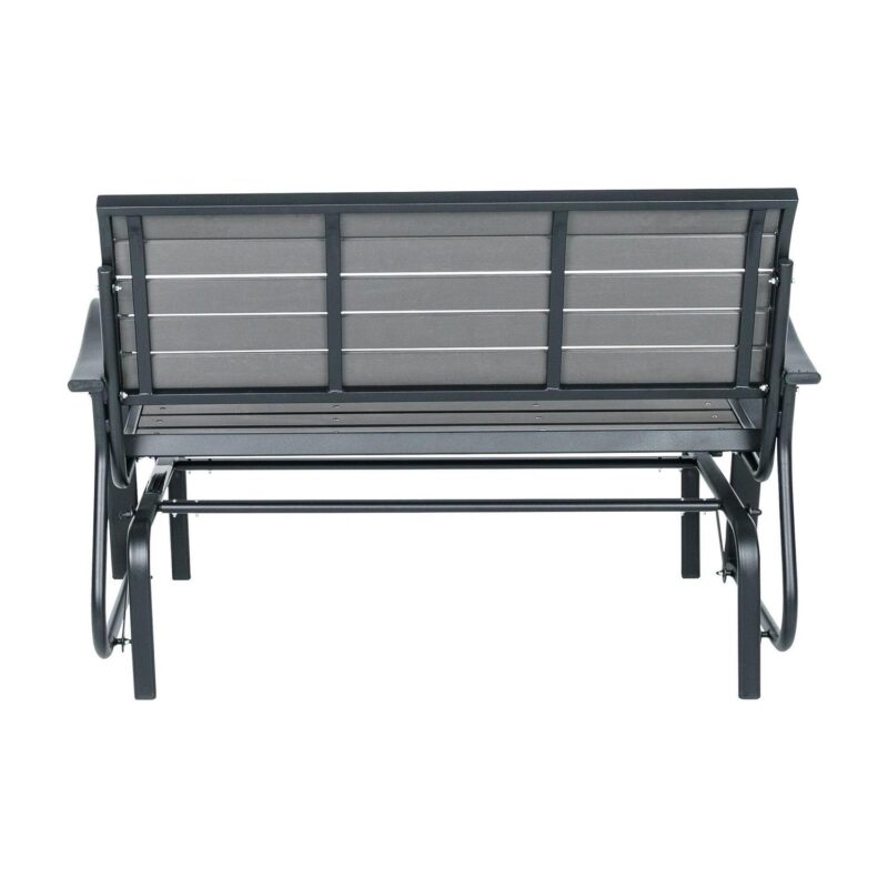 Lifetime Products Outdoor Polystyrene Glider Bench, Harbor Gray (60276) - Image 10