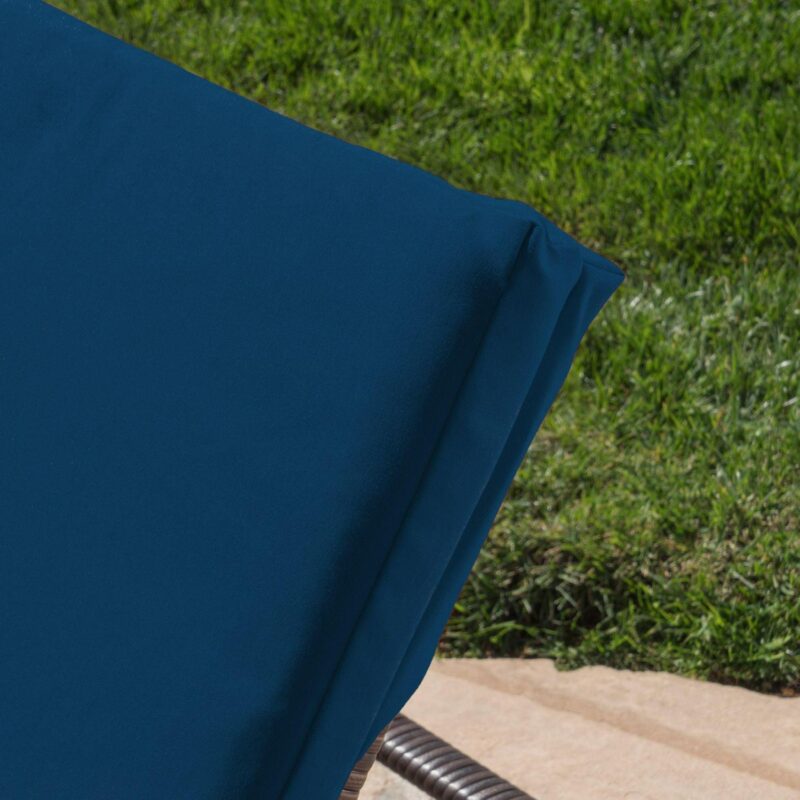 Lilyana Outdoor Chaise Lounge With Cushion, Set of 2, Multibrown, Blue - Image 3