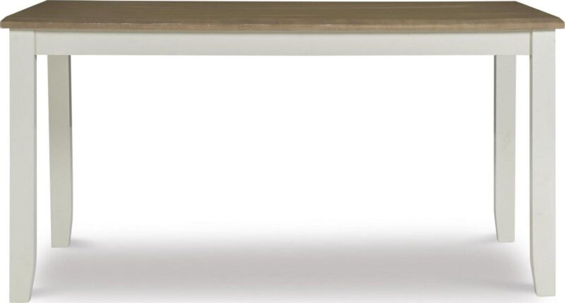 Linon Jane 2 Tone Six Piece Dining Set in Rustic Taupe and Vanilla White Wood - Image 15