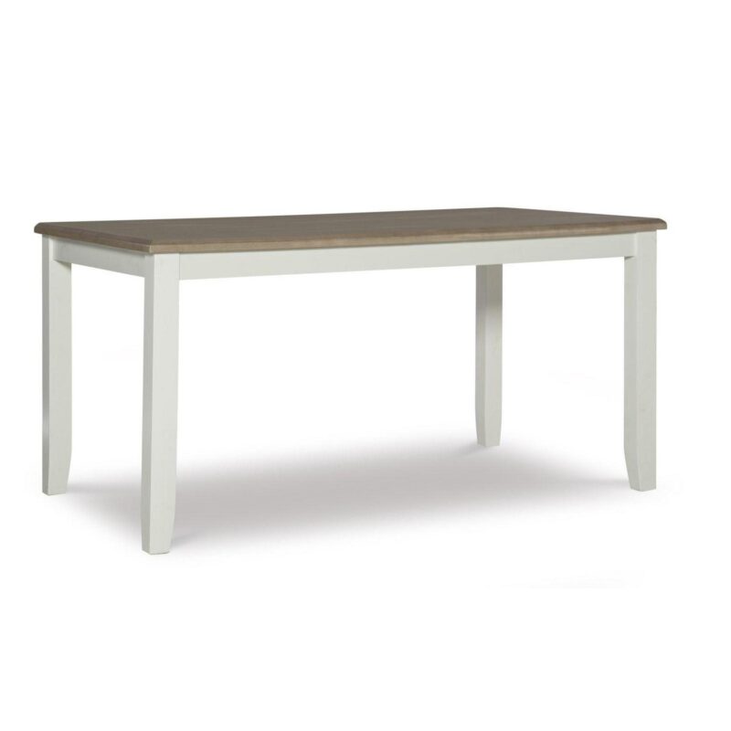 Linon Jane 5 Piece Upholstered Dining Set in Rustic Taupe and Vanilla White Wood - Image 4