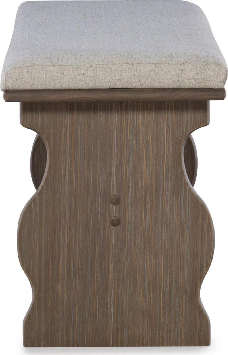 Linon Sasha Indoor Farmhouse Corner Dining Breakfast Nook with Table, Bench and Cushion Set, Seats 5-6, Natural/Beige Linen - Image 11