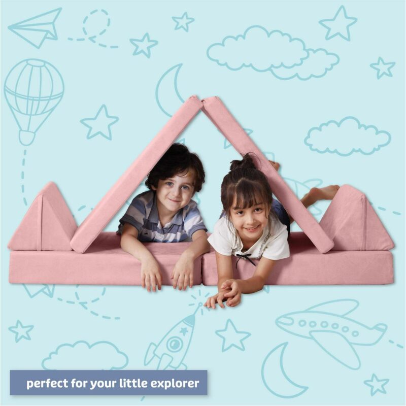 Little Nest Adventure Explorer Couch, Blush Pink for Toddlers - Image 9