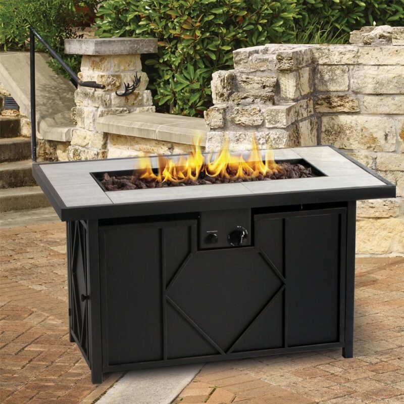 Living Accents 42  x 24  Rectangle LP Gas Fire Pit Table - Image 2