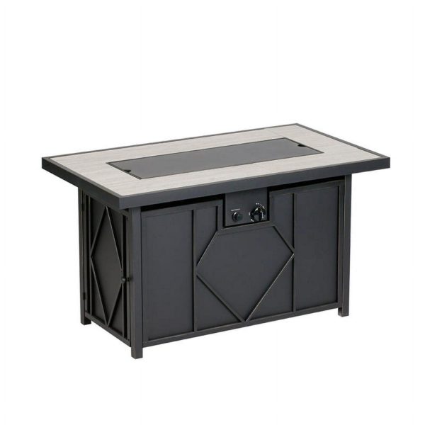 Living Accents 42  x 24  Rectangle LP Gas Fire Pit Table