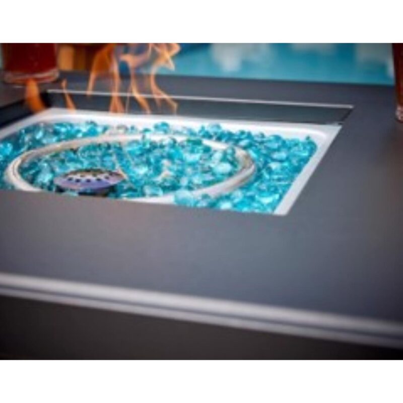 Living Accents Steel Square Propane Fire Pit Black 28 - Image 3