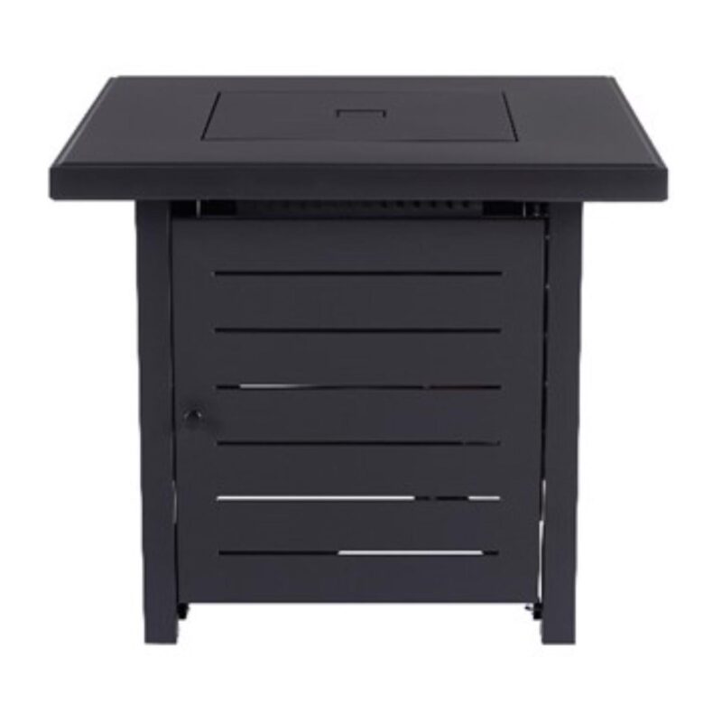 Living Accents Steel Square Propane Fire Pit Black 28 - Image 2