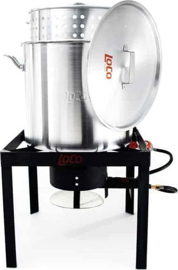LoCo Cookers 60 Qt Propane Outdoor Fryer with Twist and Steam SureSpark
