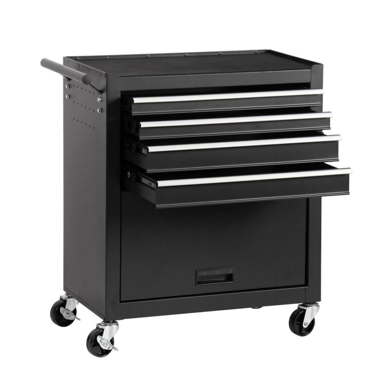 MAYEERTY 4-Drawer Rolling Tool Chest with Lock and Key, Tool Storage Cabinet with Wheels, Tool Organizer Box for Garage, Warehouse - Image 2