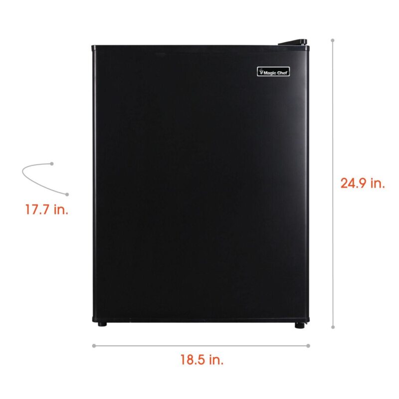 Magic Chef 18.5 inch Width 2.4 Cu. ft. All Refrigerator in Black with Single Door - Image 3