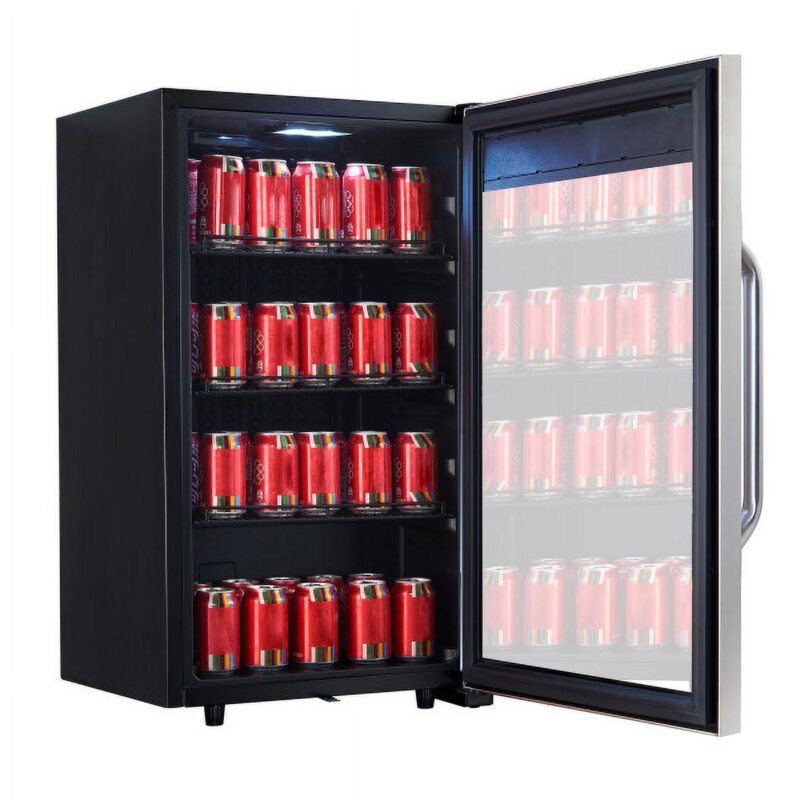 Magic Chef 3.1 Cu. Ft. Commercial Countertop Merchandiser Black and stainless steel 83 can Beverage Cooler 18.9 in - Image 7