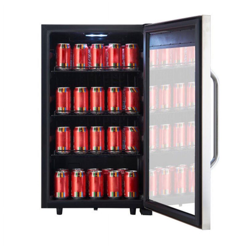 Magic Chef 3.1 Cu. Ft. Commercial Countertop Merchandiser Black and stainless steel 83 can Beverage Cooler 18.9 in - Image 9