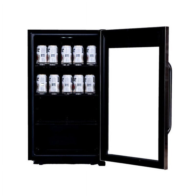 Magic Chef 3.1 Cu. Ft. Commercial Countertop Merchandiser Black and stainless steel 83 can Beverage Cooler 18.9 in - Image 4