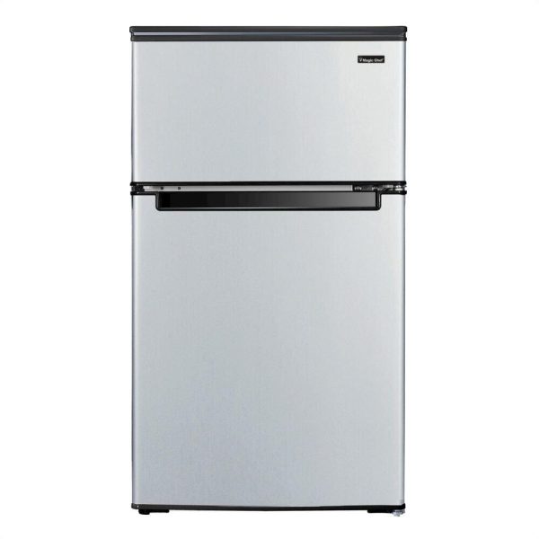 Magic Chef 3.1-cu. ft. Mini Refrigerator with Top Freezer in Stainless Look