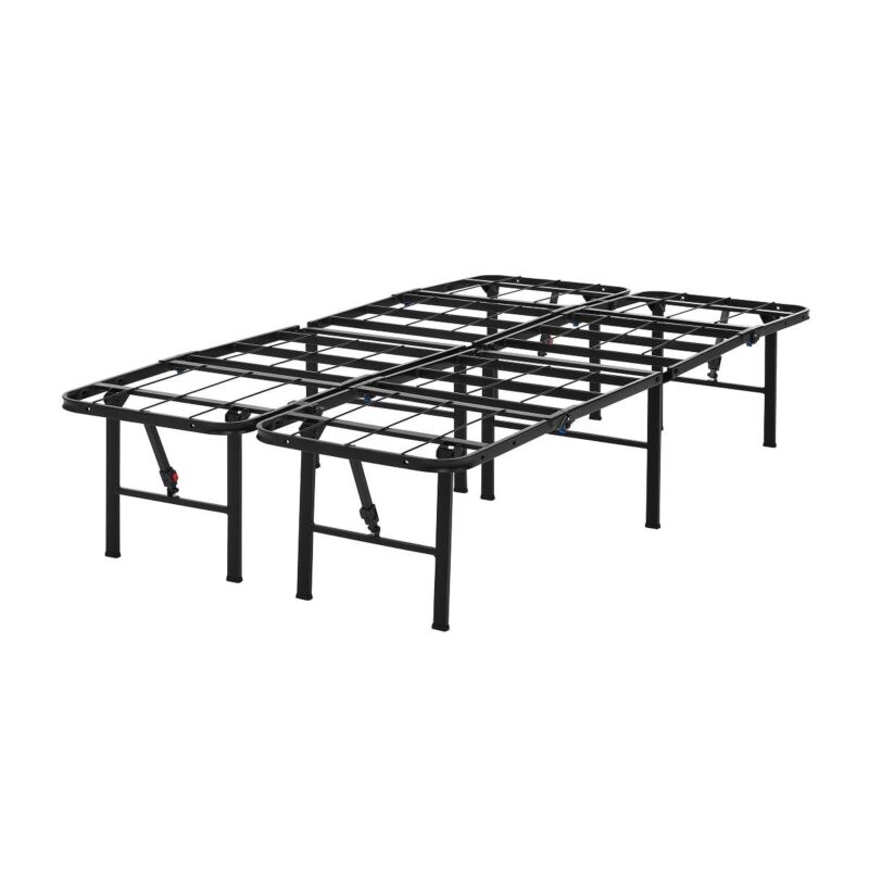 Mainstays 14  High Quad Fold Steel Platform Bed Frame, Twin XL