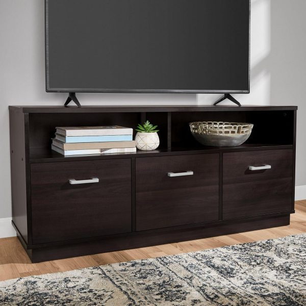 Mainstays 3-Door TV Stand Console for TVs up to 50 , Espresso Finish