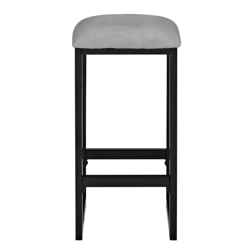 Mainstays 3-Piece Metal Pub Set with Faux Concrete Top, Gray and Black - Image 5