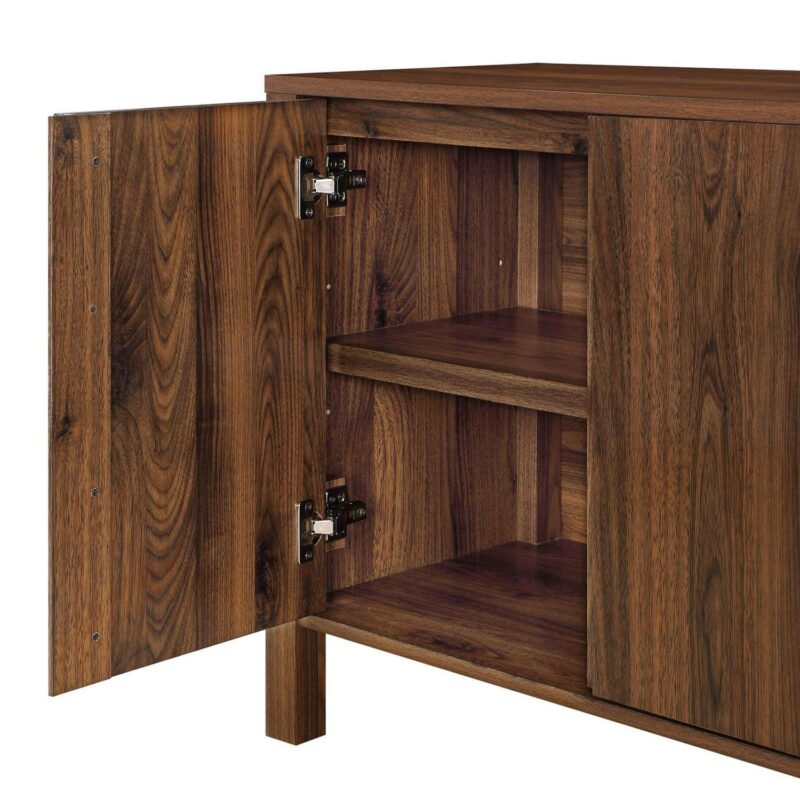 Mainstays 4-Door TV Console for TVa s up to 65a , Canyon Walnut Finish - Image 5