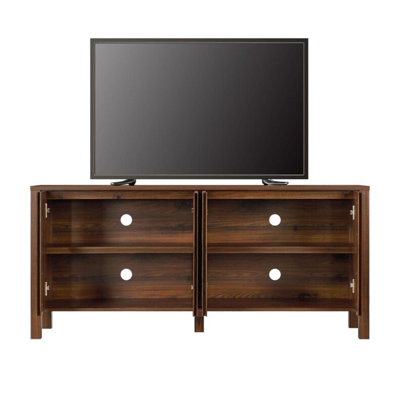 Mainstays 4-Door TV Console for TVa s up to 65a , Canyon Walnut Finish - Image 8