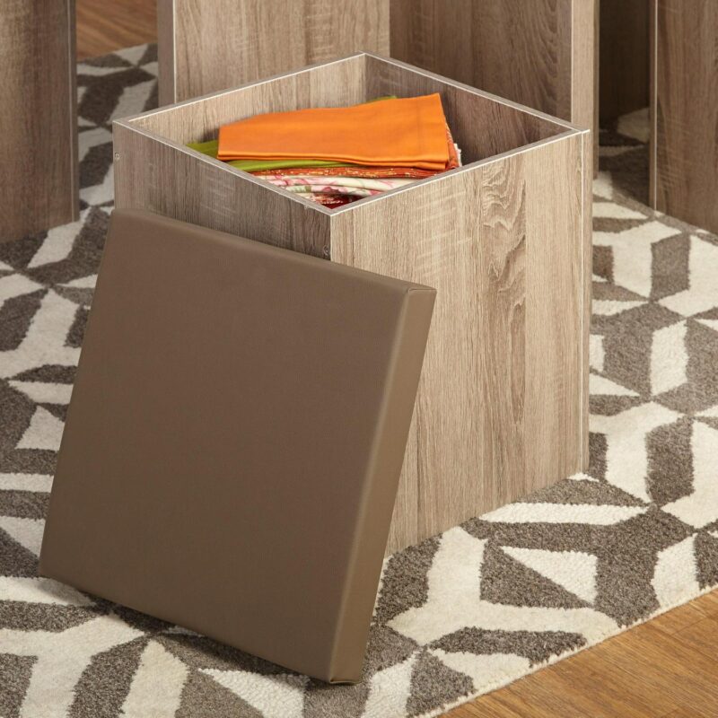 Mainstays 5-Piece Dexter Dining Room/Kitchen Set with Storage Ottoman, Multiple Colors - Image 3