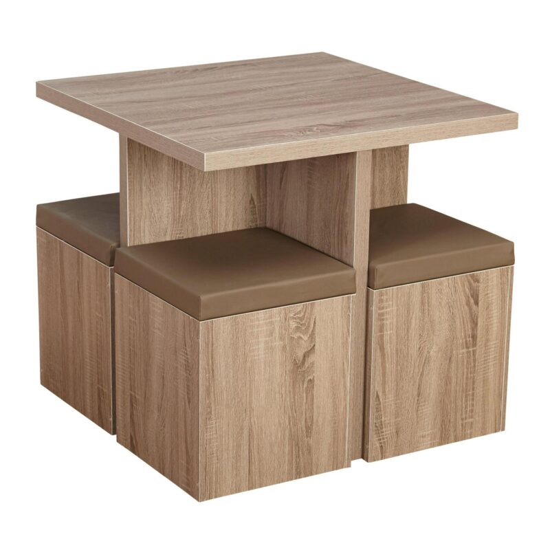 Mainstays 5-Piece Dexter Dining Room/Kitchen Set with Storage Ottoman, Multiple Colors - Image 4
