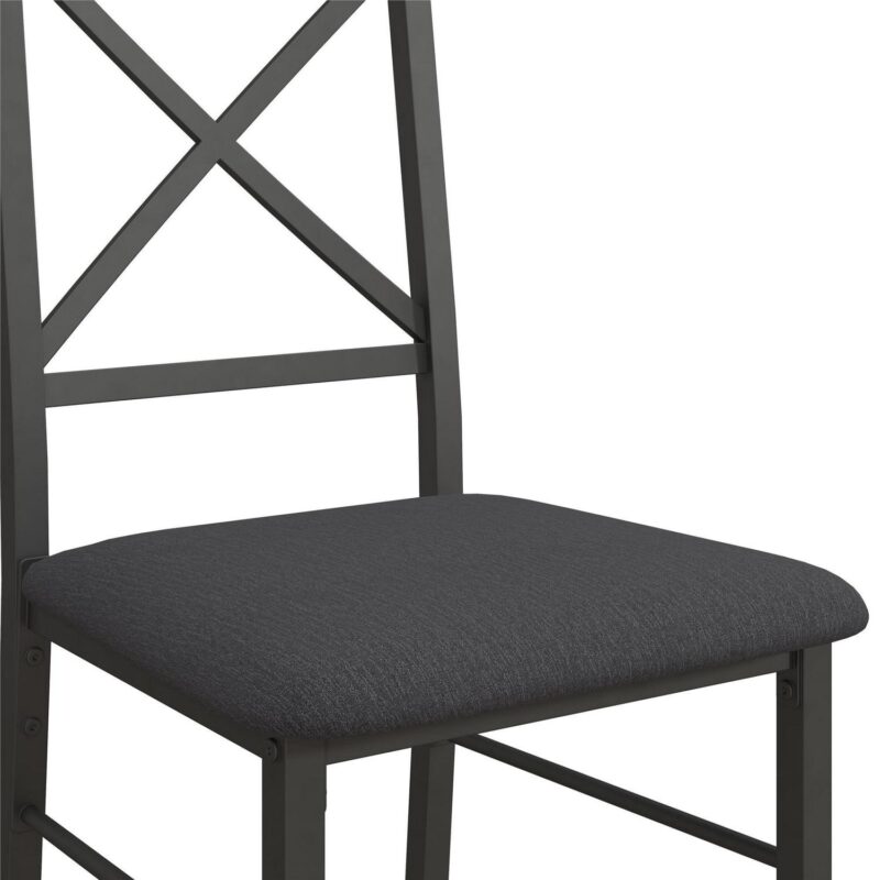 Mainstays 5-Piece Dining Table and Chair Set for 4, Black - Image 10