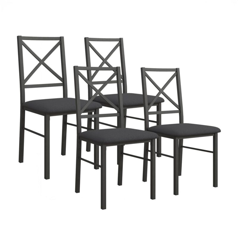 Mainstays 5-Piece Dining Table and Chair Set for 4, Black - Image 7