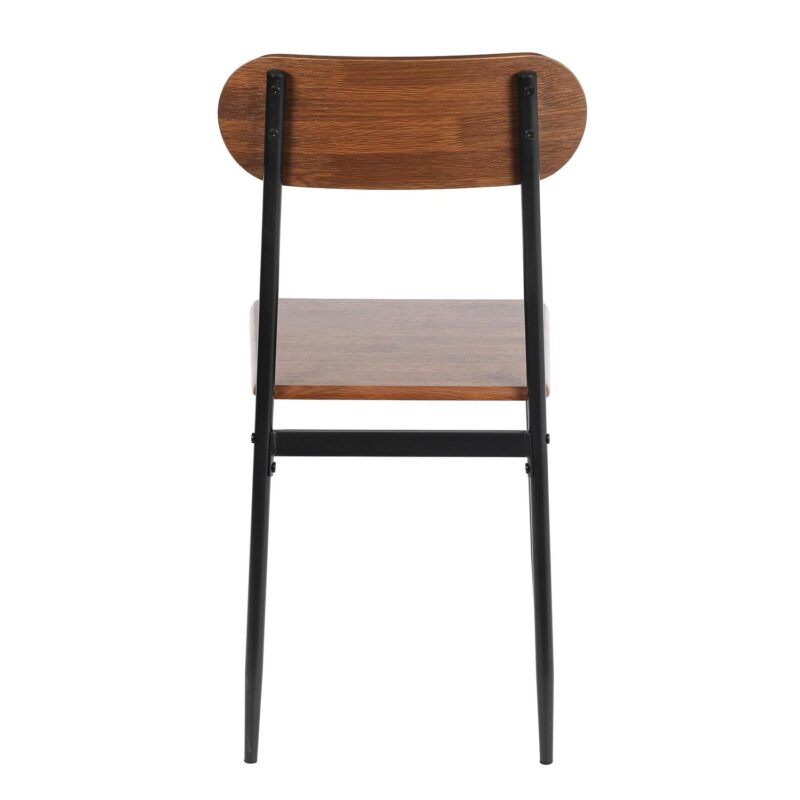 Mainstays 5-Piece Modern Wood and Metal Dining Room Set, Seats 4 for Indoor, Walnut Color - Image 9