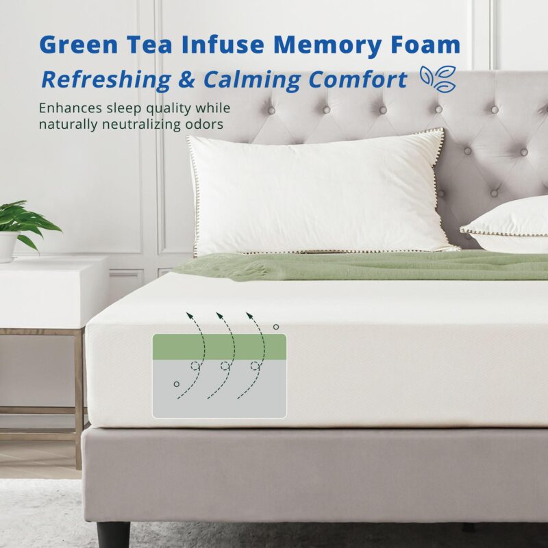 Mainstays 6a Medium Firm Memory Foam Mattress, Twin - Image 3
