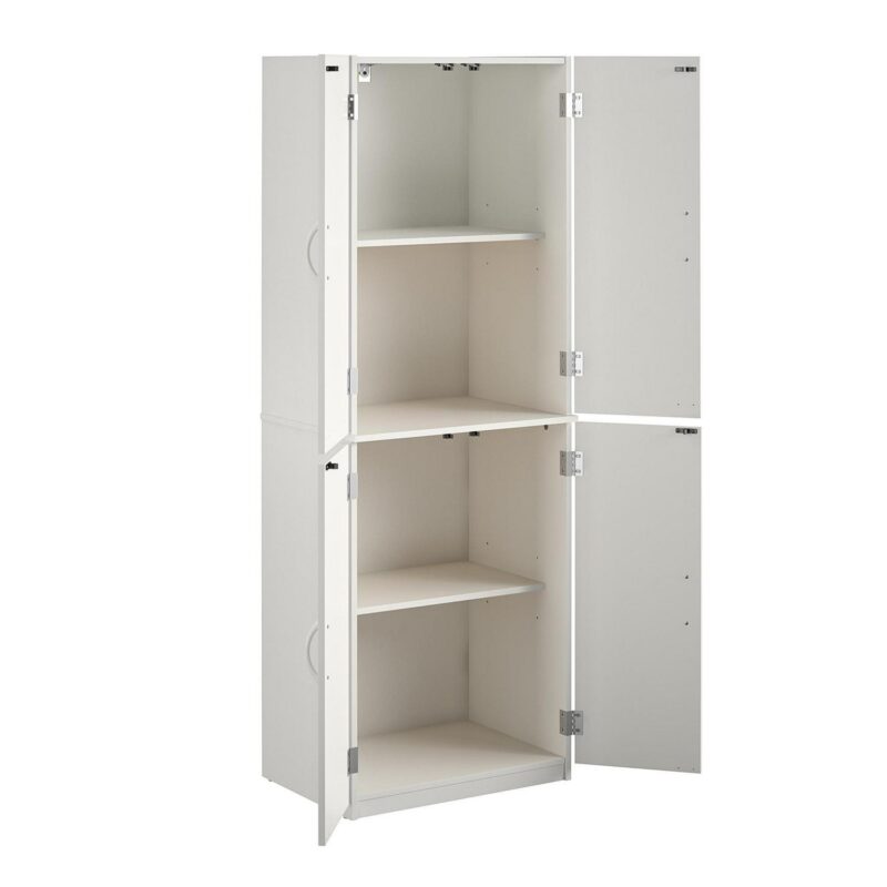 Mainstays 72  4-Door Cabinet, White - Image 12