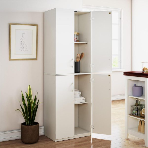 Mainstays 72  4-Door Cabinet, White