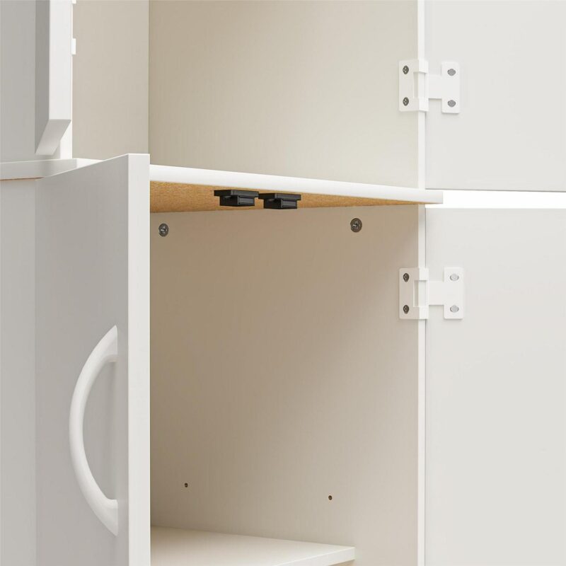 Mainstays 72  4-Door Cabinet, White - Image 7