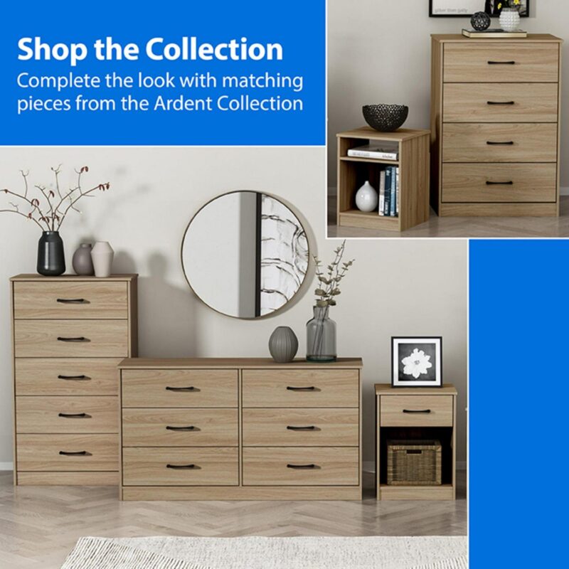 Mainstays Ardent 4 Drawer Dresser, Euro Oak - Image 3