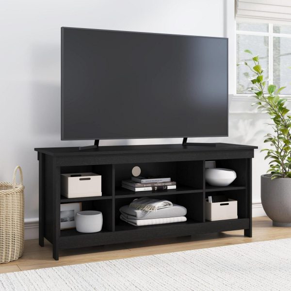 Mainstays Ardent No Tools Open Shelf TV Stand Console for TVs up to 50 , Black