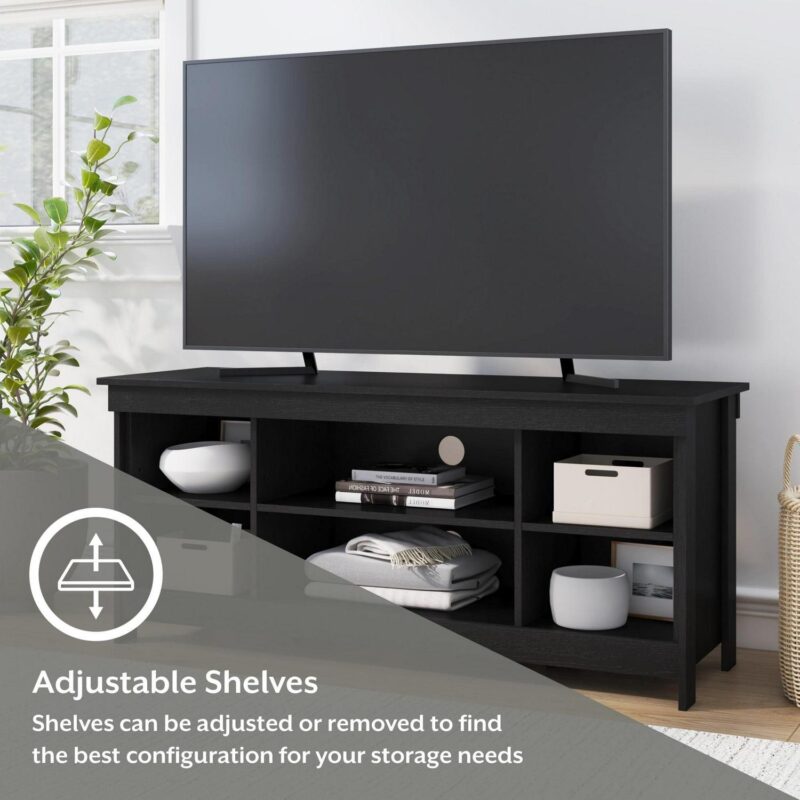 Mainstays Ardent No Tools Open Shelf TV Stand Console for TVs up to 50 , Black - Image 4