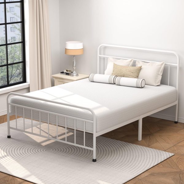 Mainstays Ardent Twin Metal Spindle Bed, White