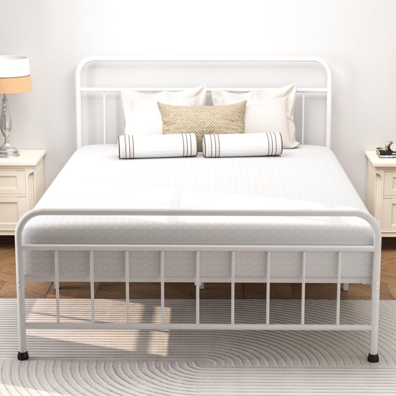 Mainstays Ardent Twin Metal Spindle Bed, White - Image 2