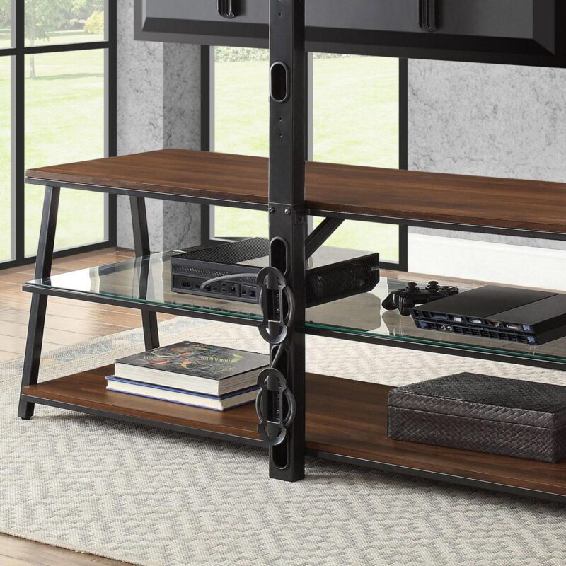 Mainstays Arris 3-in-1 TV Stand for TVs up to 70 , Canyon Walnut - Image 10