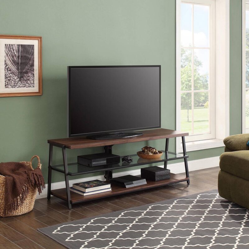 Mainstays Arris 3-in-1 TV Stand for TVs up to 70 , Canyon Walnut - Image 9
