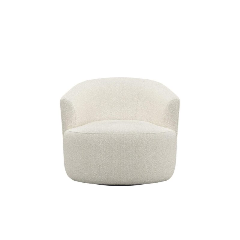 Mainstays Boucle Swivel Chair, Cream - Image 7