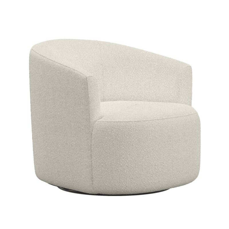 Mainstays Boucle Swivel Chair, Cream - Image 2