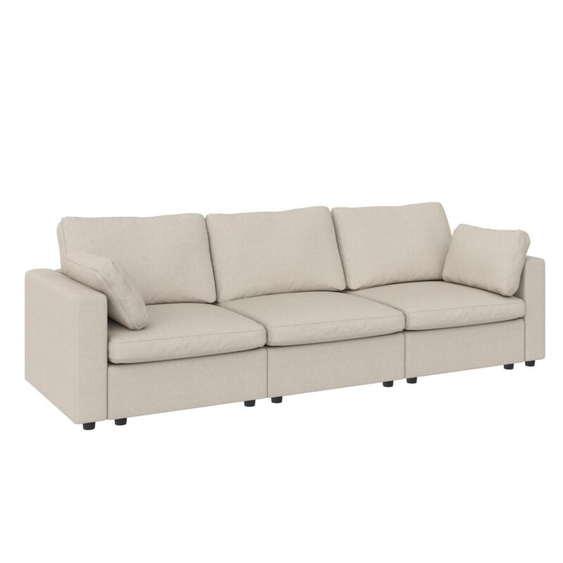 Mainstays Chatham Cloud 74  Sofa, Cream - Image 11