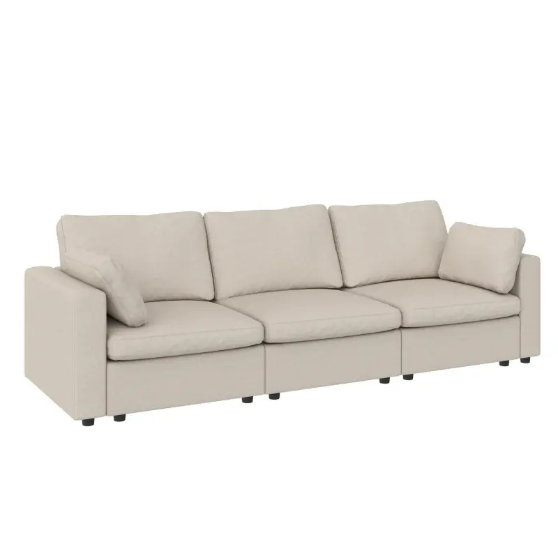Mainstays Chatham Cloud 74  Sofa, Cream - Image 11