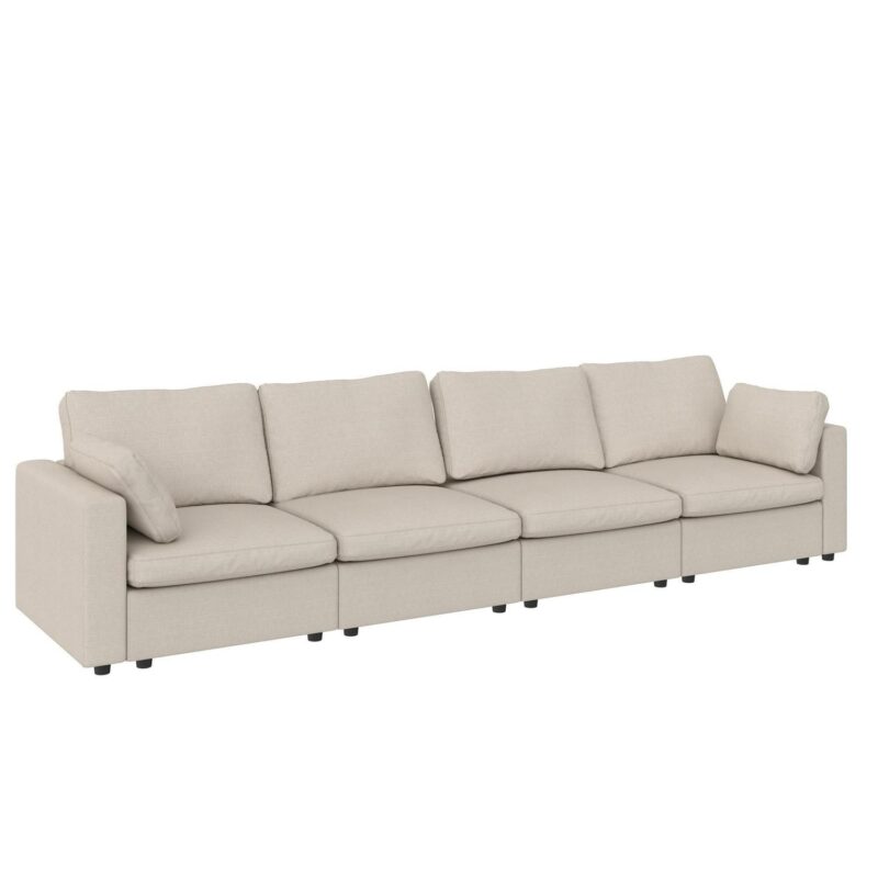 Mainstays Chatham Cloud 74  Sofa, Cream - Image 12