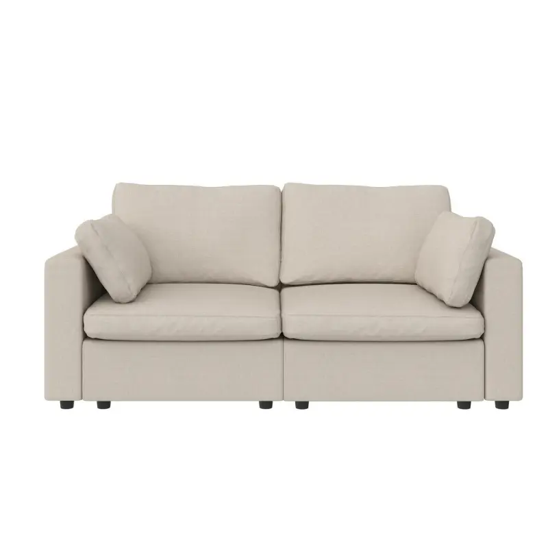 Mainstays Chatham Cloud 74  Sofa, Cream - Image 3