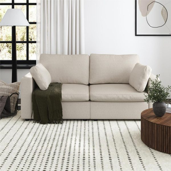 Mainstays Chatham Cloud 74  Sofa, Cream