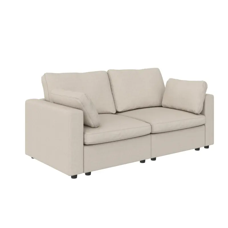 Mainstays Chatham Cloud 74  Sofa, Cream - Image 10