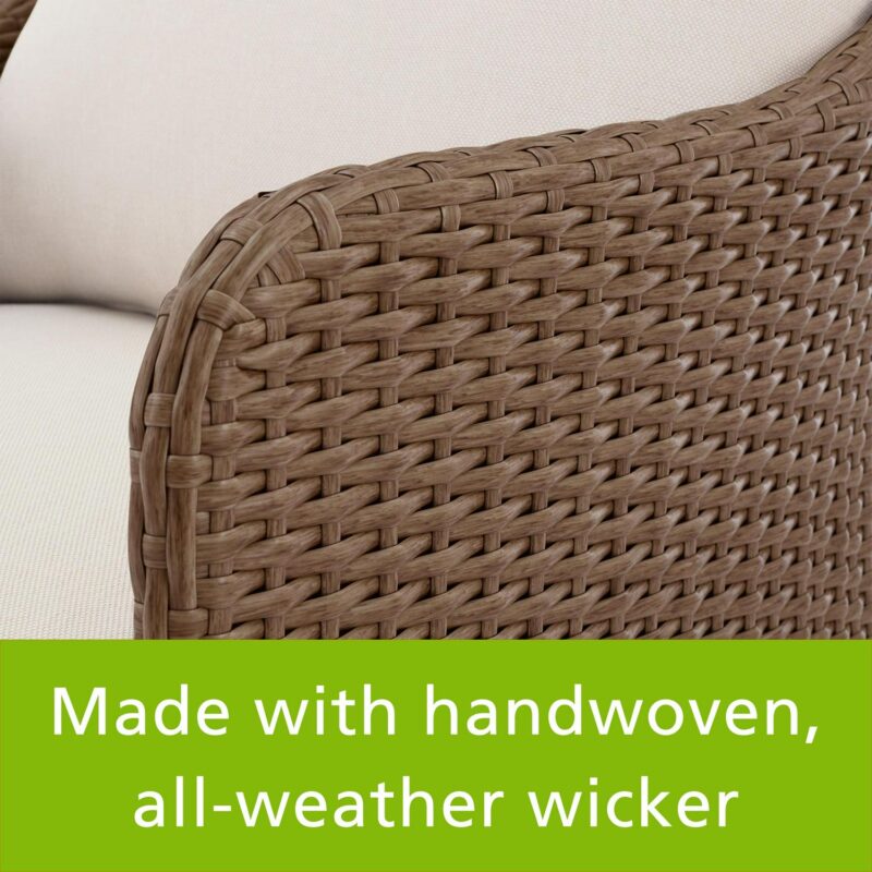 Mainstays Chelsea 2-Piece Outdoor Wicker Chairs, 2 Pack - Image 4