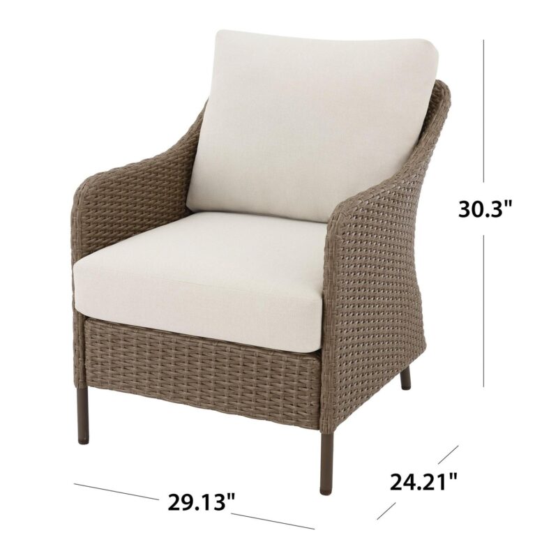 Mainstays Chelsea 2-Piece Outdoor Wicker Chairs, 2 Pack - Image 7